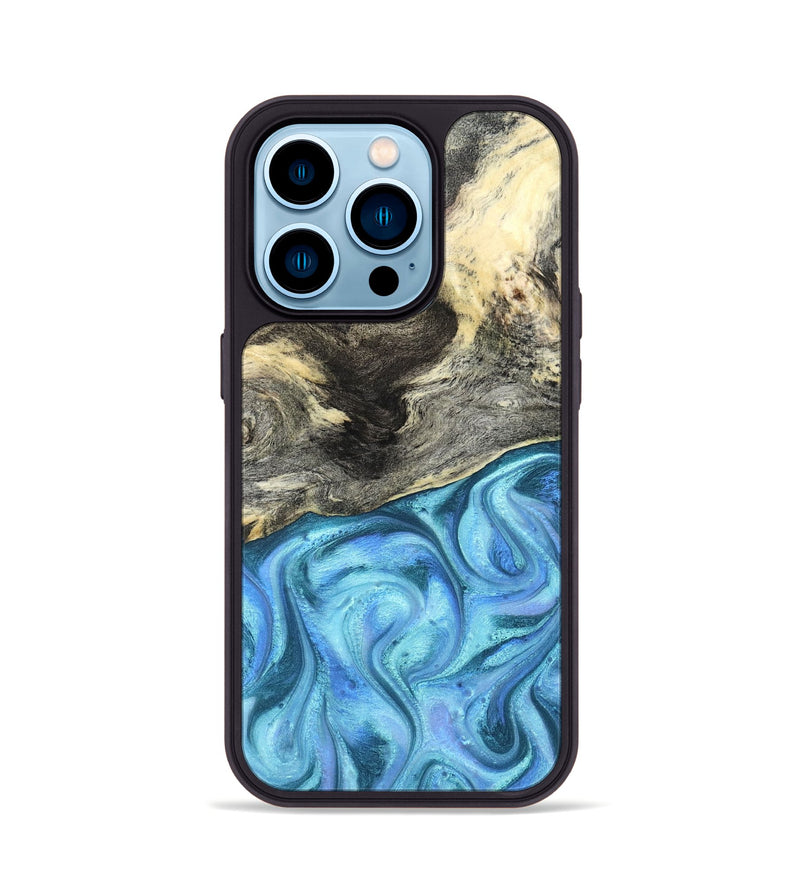 iPhone 14 Pro Wood Phone Case - Dick (Blue, 824237)