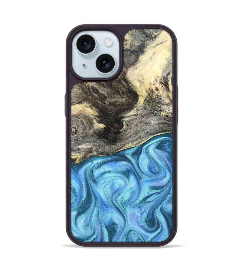 iPhone 15 Wood Phone Case - Dick (Blue, 824237)
