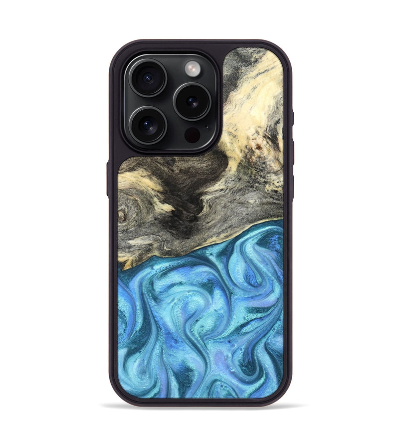 iPhone 15 Pro Wood Phone Case - Dick (Blue, 824237)