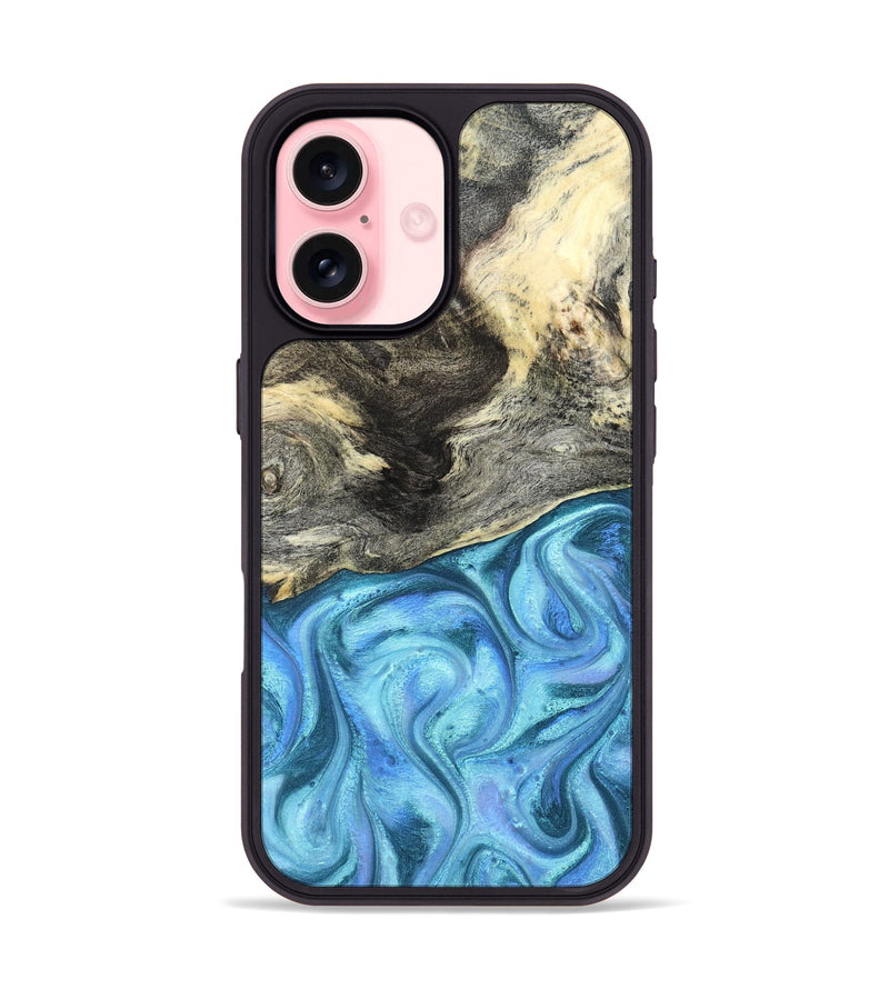 iPhone 16 Wood Phone Case - Dick (Blue, 824237)
