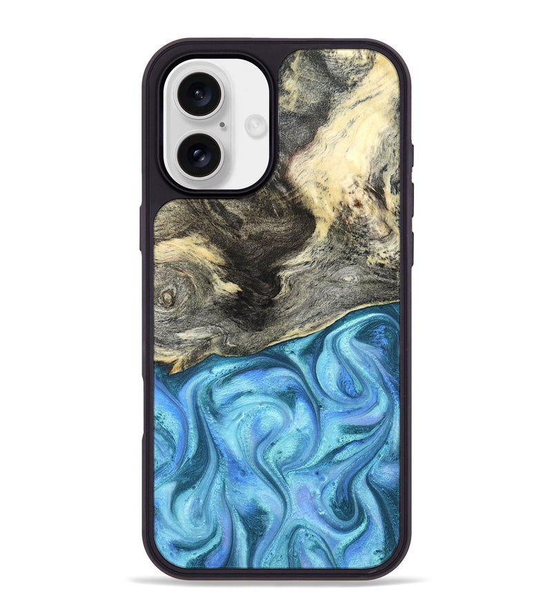 iPhone 16 Plus Wood Phone Case - Dick (Blue, 824237)