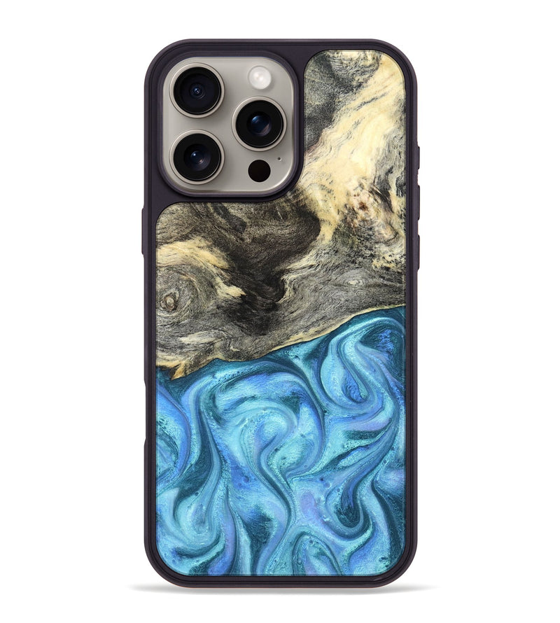 iPhone 16 Pro Max Wood Phone Case - Dick (Blue, 824237)