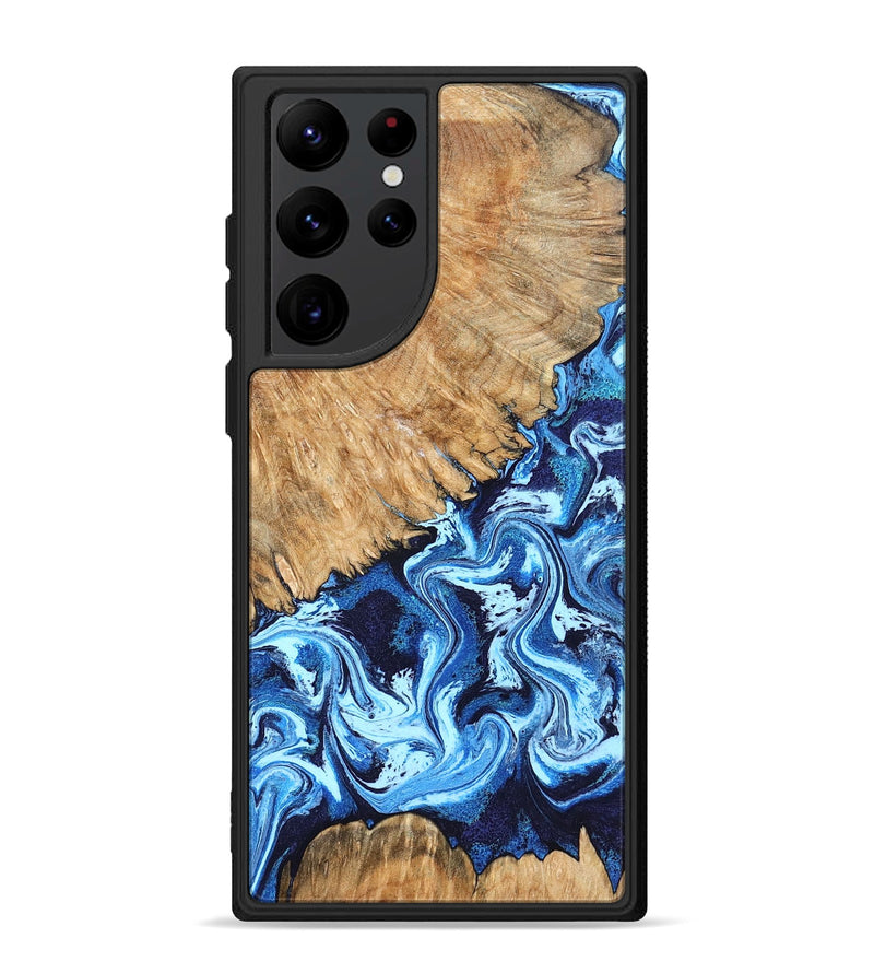 Galaxy S22 Ultra Wood Phone Case - Caspian (Blue, 824238)
