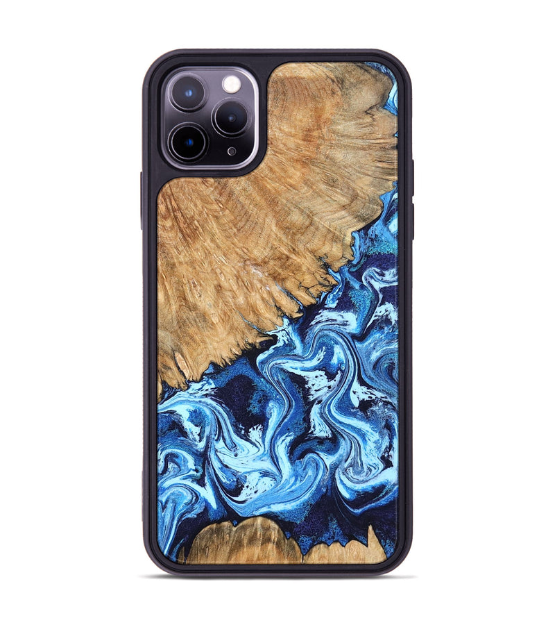 iPhone 11 Pro Max Wood Phone Case - Caspian (Blue, 824238)