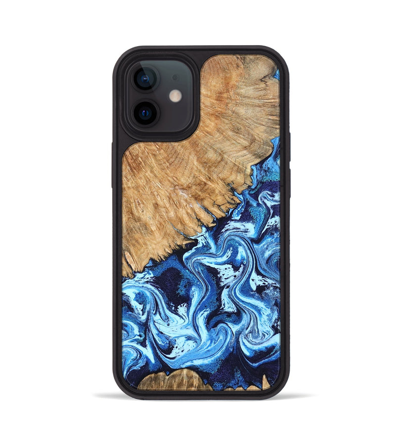 iPhone 12 Wood Phone Case - Caspian (Blue, 824238)