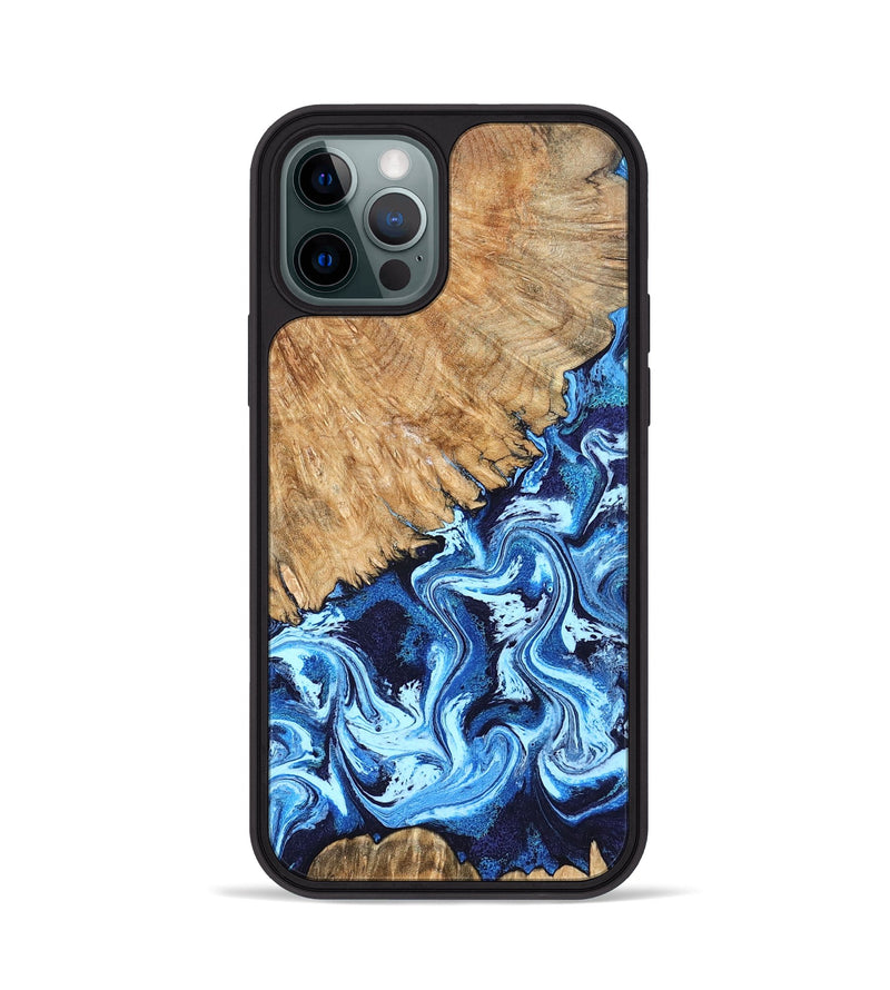 iPhone 12 Pro Wood Phone Case - Caspian (Blue, 824238)