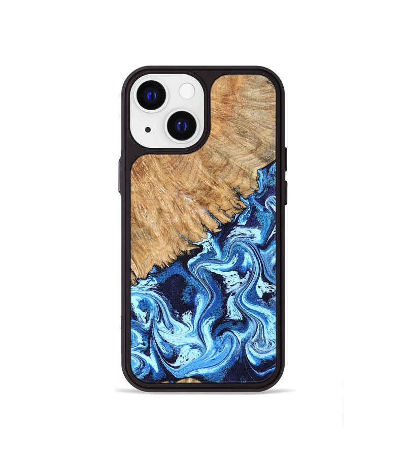 iPhone 13 mini Wood Phone Case - Caspian (Blue, 824238)