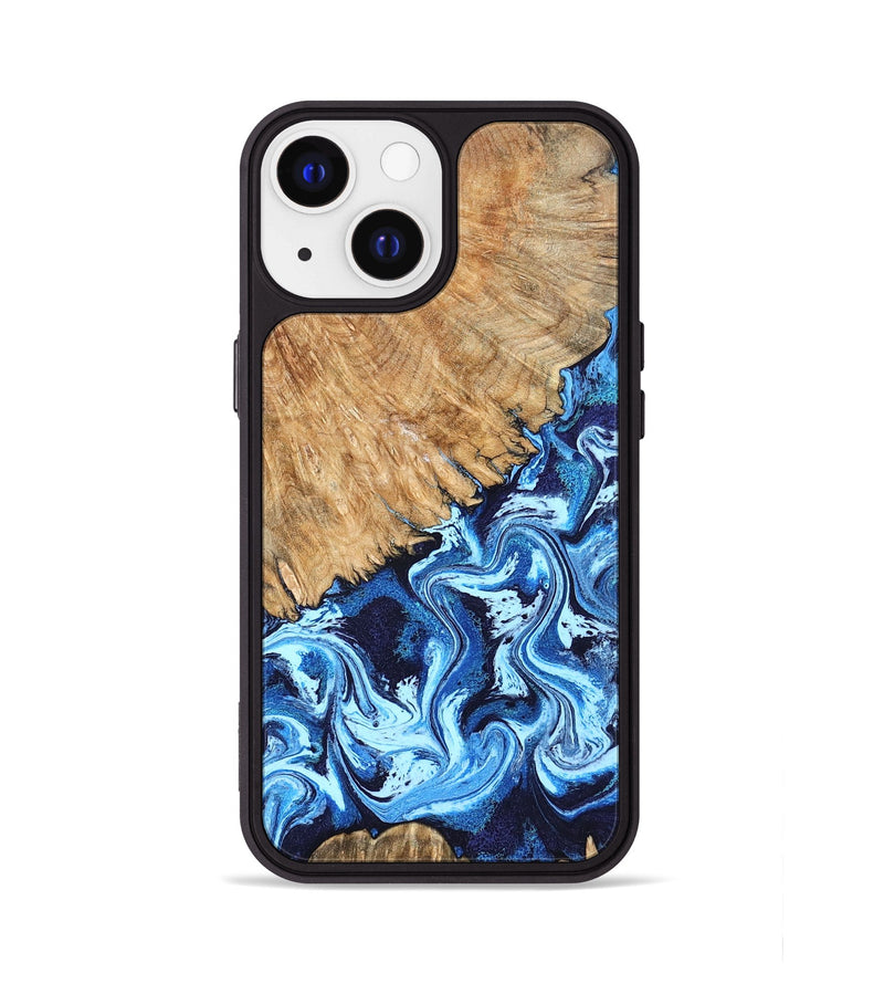 iPhone 13 Wood Phone Case - Caspian (Blue, 824238)