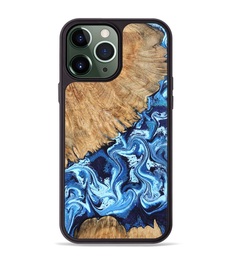 iPhone 13 Pro Max Wood Phone Case - Caspian (Blue, 824238)