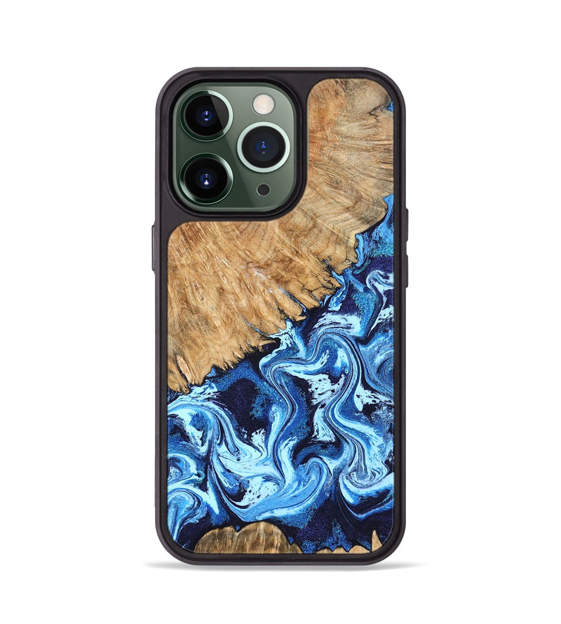 iPhone 13 Pro Wood Phone Case - Caspian (Blue, 824238)