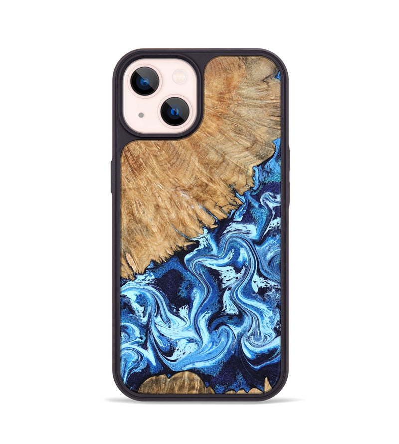 iPhone 14 Wood Phone Case - Caspian (Blue, 824238)
