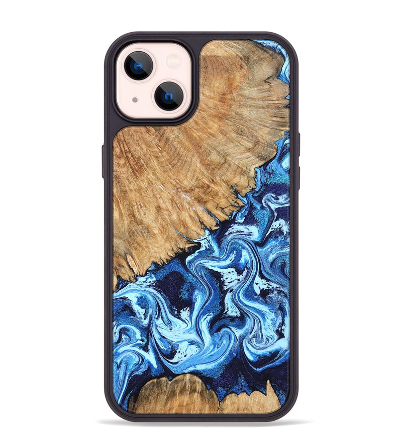 iPhone 14 Plus Wood Phone Case - Caspian (Blue, 824238)
