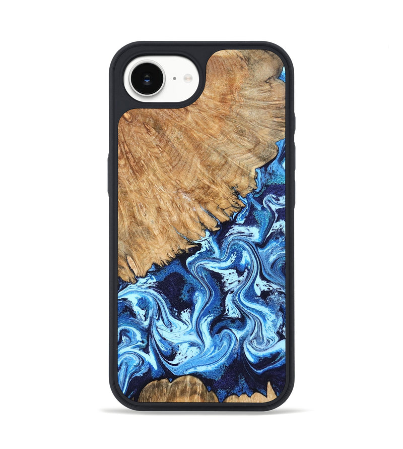 iPhone 16e Wood Phone Case - Caspian (Blue, 824238)