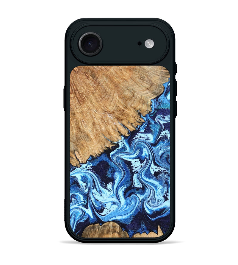 iPhone 17 Air Wood Phone Case - Caspian (Blue, 824238)