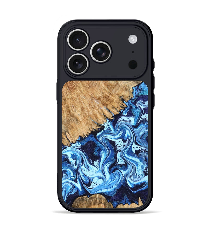 iPhone 17 Pro Wood Phone Case - Caspian (Blue, 824238)