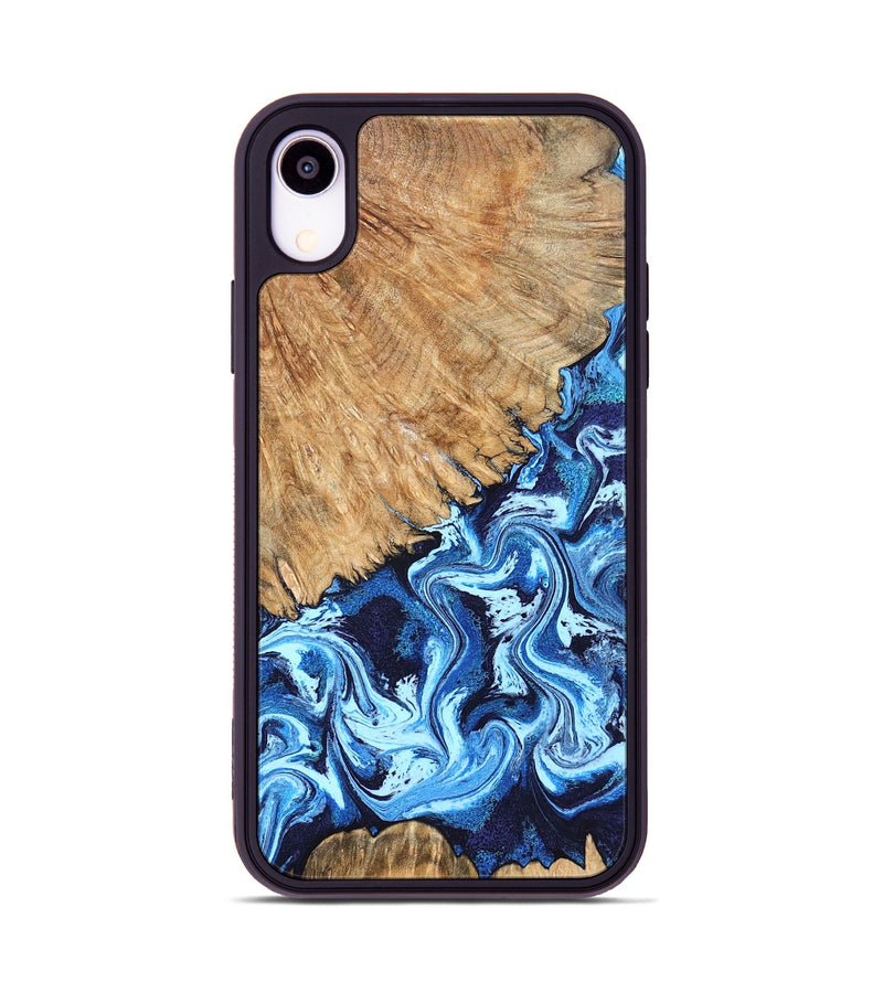 iPhone Xr Wood Phone Case - Caspian (Blue, 824238)