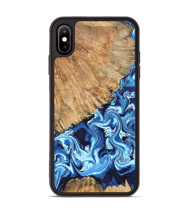 iPhone Xs Max Wood Phone Case - Caspian (Blue, 824238)
