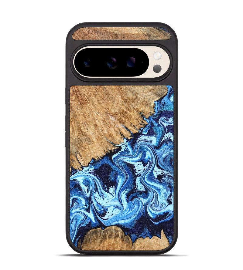 Pixel 10 Wood Phone Case - Caspian (Blue, 824238)