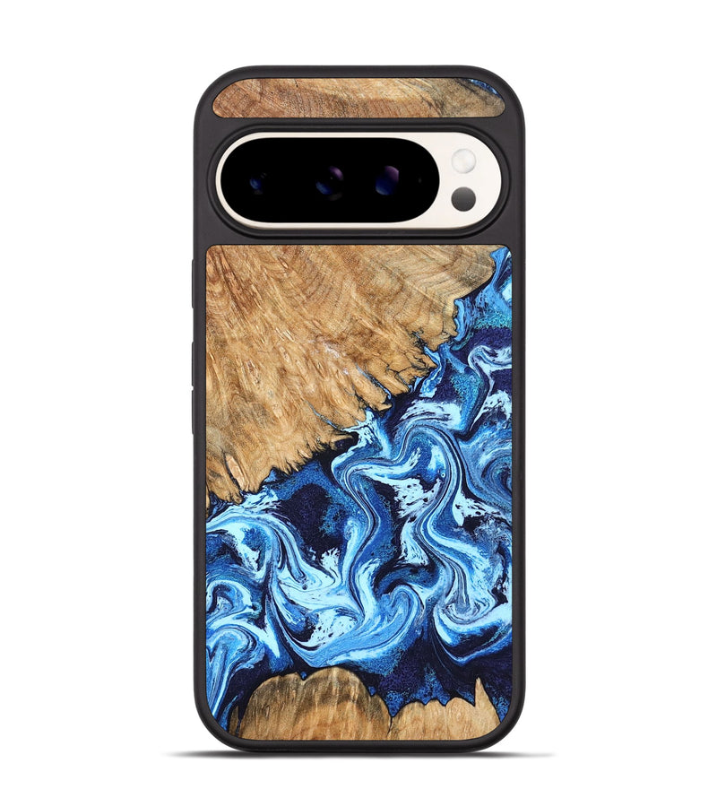 Pixel 9 Wood Phone Case - Caspian (Blue, 824238)