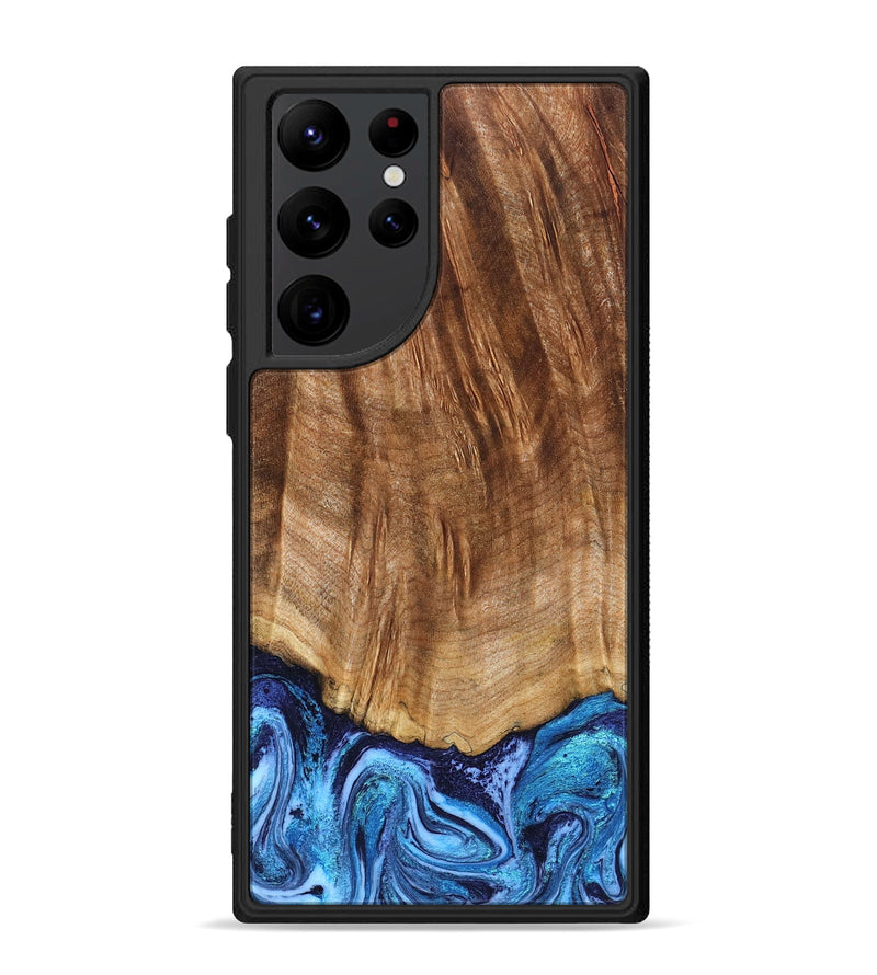 Galaxy S22 Ultra Wood Phone Case - Margery (Blue, 824240)