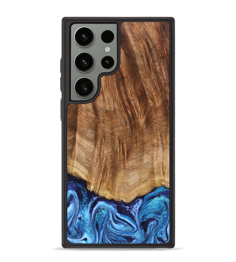 Galaxy S23 Ultra Wood Phone Case - Margery (Blue, 824240)