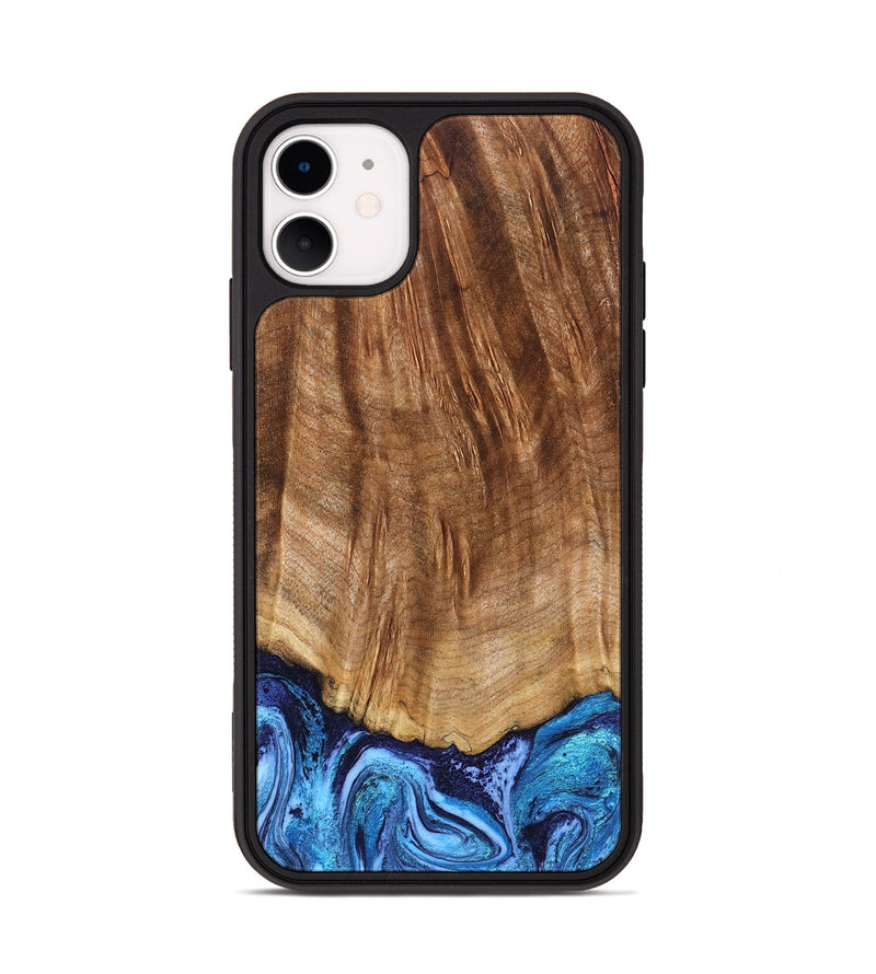 iPhone 11 Wood Phone Case - Margery (Blue, 824240)