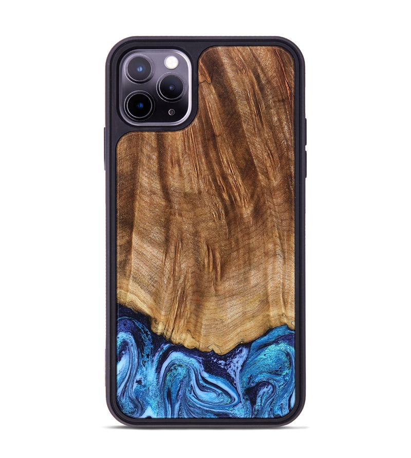 iPhone 11 Pro Max Wood Phone Case - Margery (Blue, 824240)