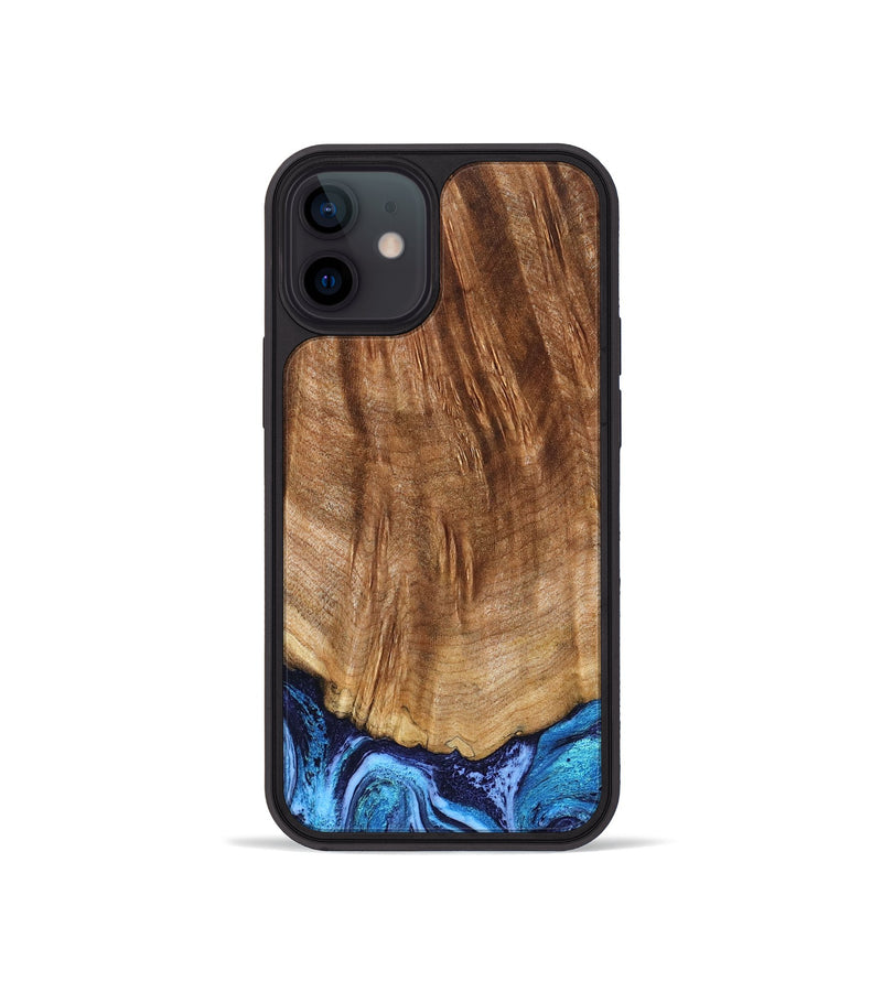 iPhone 12 mini Wood Phone Case - Margery (Blue, 824240)