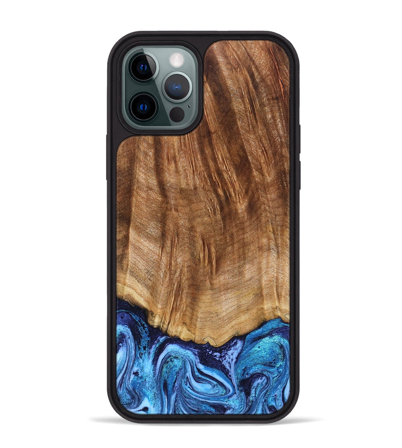 iPhone 12 Pro Max Wood Phone Case - Margery (Blue, 824240)