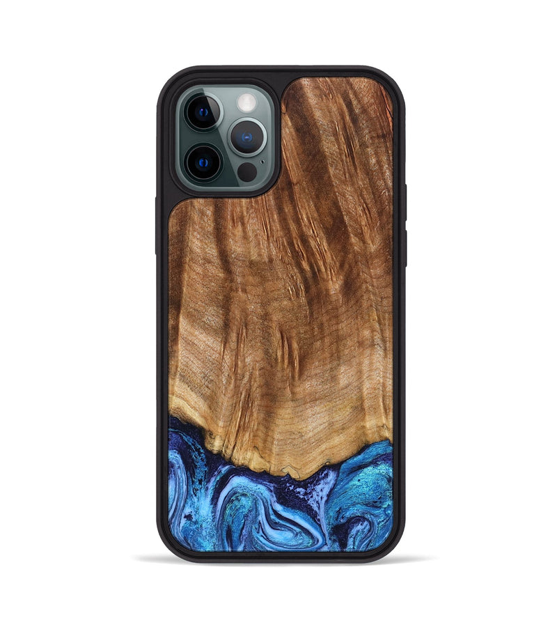 iPhone 12 Pro Wood Phone Case - Margery (Blue, 824240)