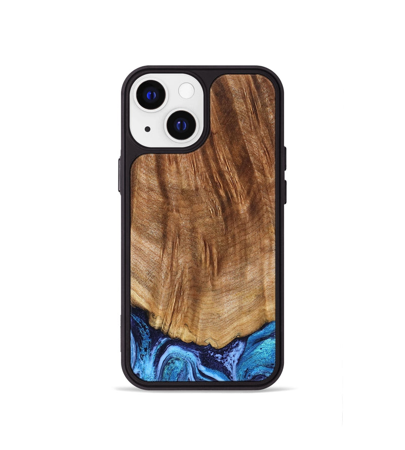 iPhone 13 mini Wood Phone Case - Margery (Blue, 824240)