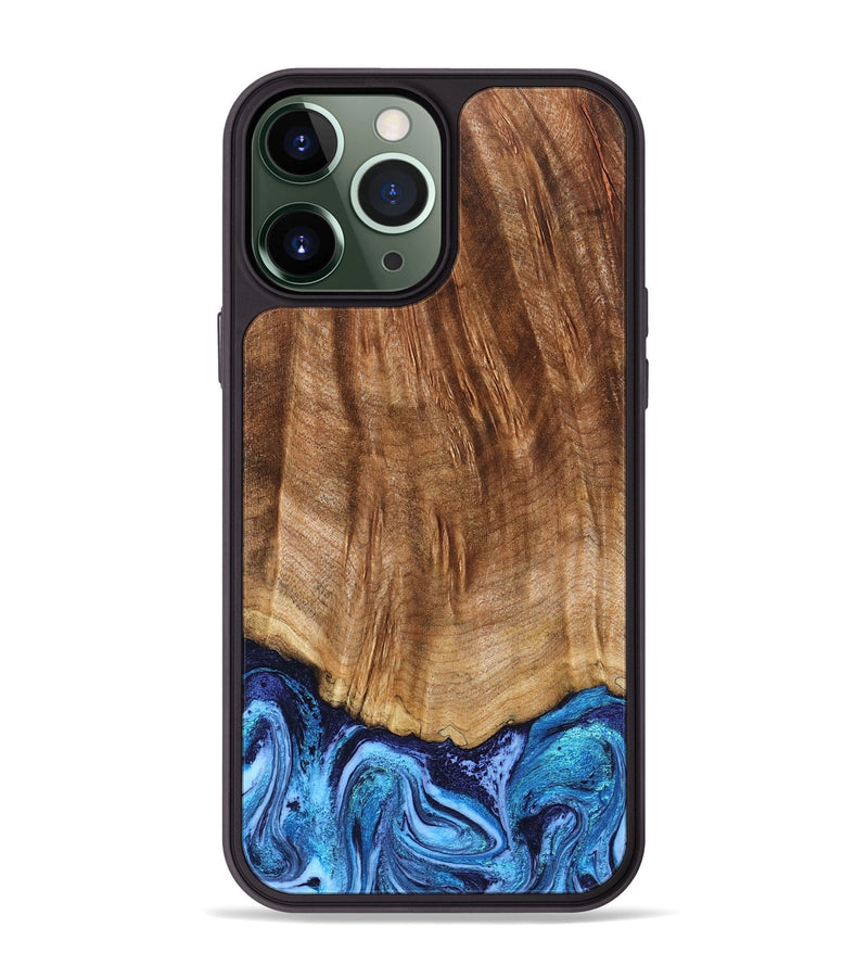 iPhone 13 Pro Max Wood Phone Case - Margery (Blue, 824240)