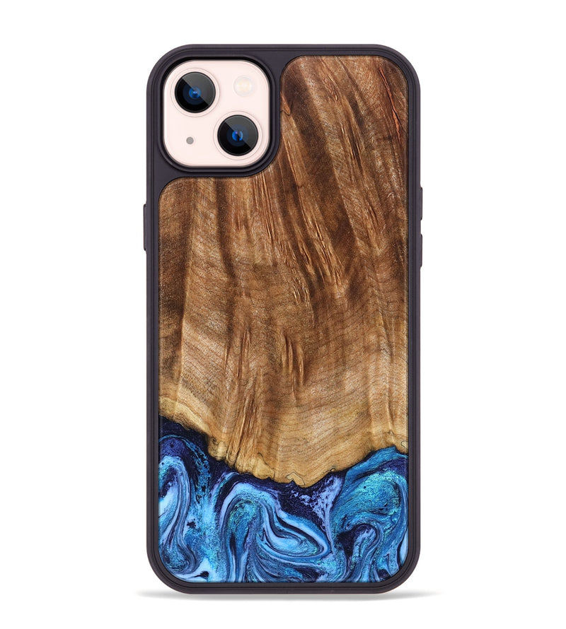 iPhone 14 Plus Wood Phone Case - Margery (Blue, 824240)