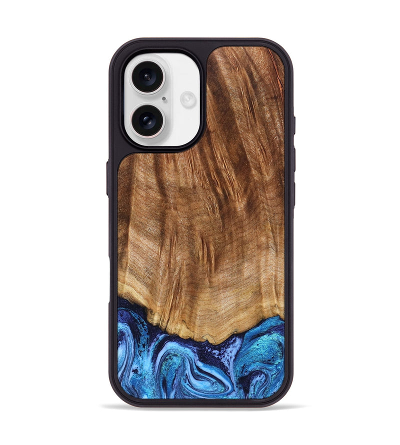 iPhone 17 Wood Phone Case - Margery (Blue, 824240)