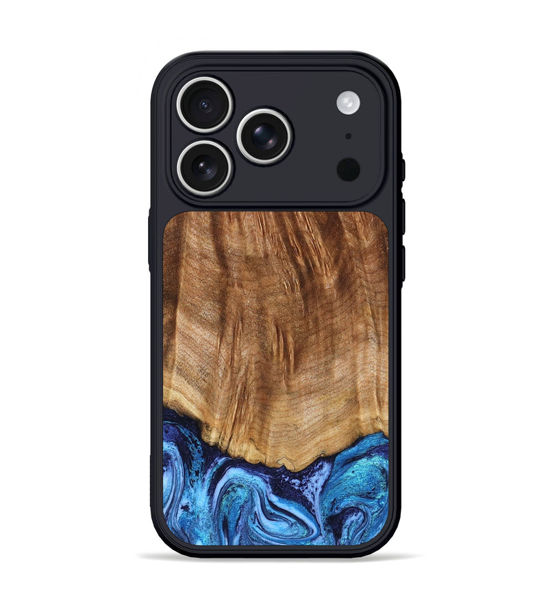 iPhone 17 Pro Wood Phone Case - Margery (Blue, 824240)