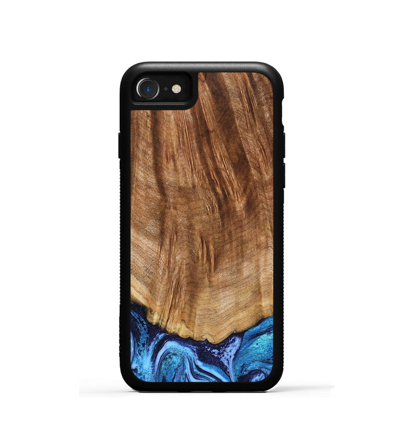 iPhone SE Wood Phone Case - Margery (Blue, 824240)