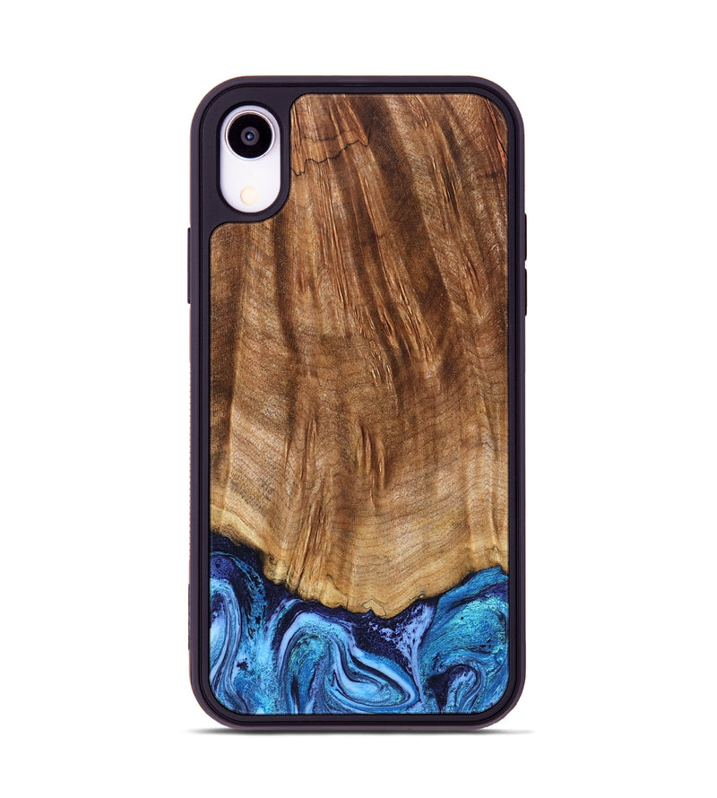 iPhone Xr Wood Phone Case - Margery (Blue, 824240)