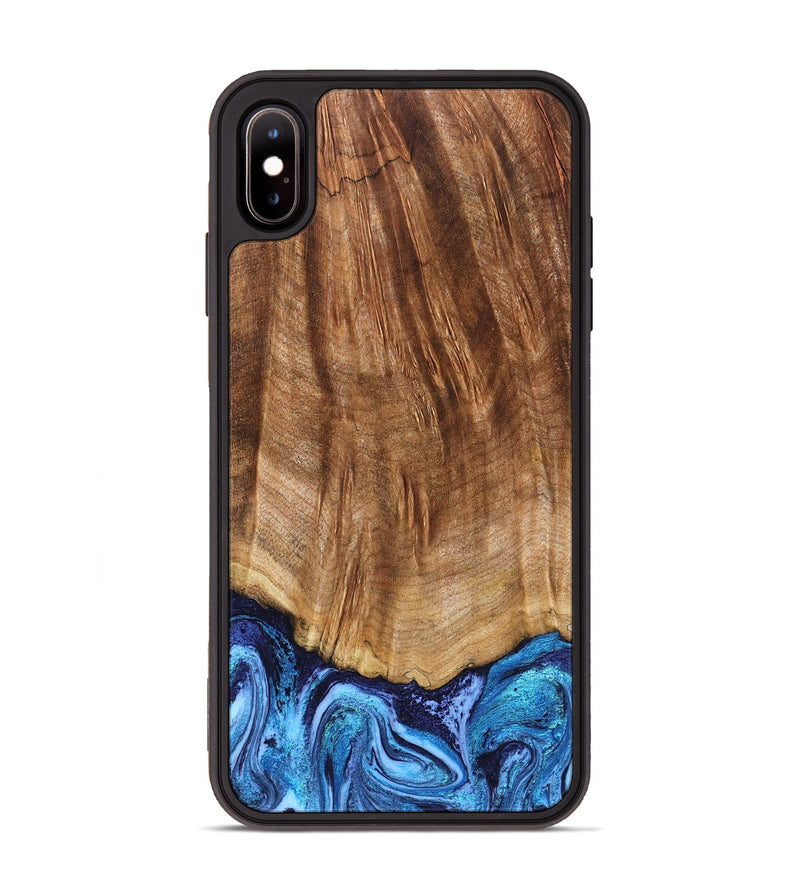 iPhone Xs Max Wood Phone Case - Margery (Blue, 824240)