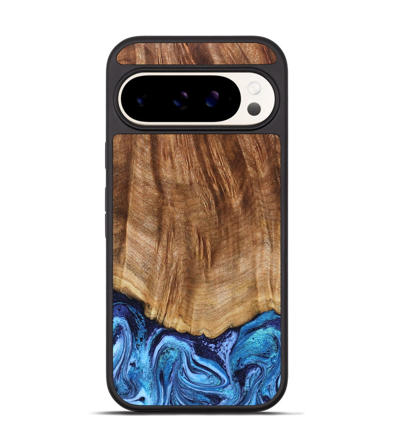 Pixel 9 Wood Phone Case - Margery (Blue, 824240)