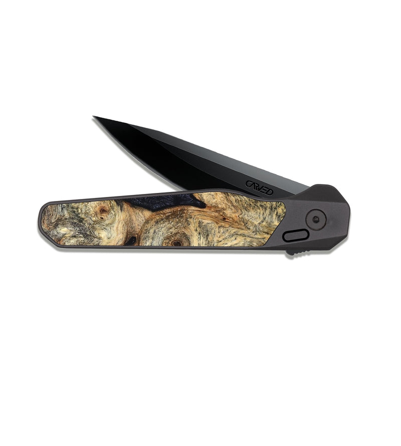 EDC Dark Slate Wood Pocket Knife - Carlene (Wood Burl, 824251)