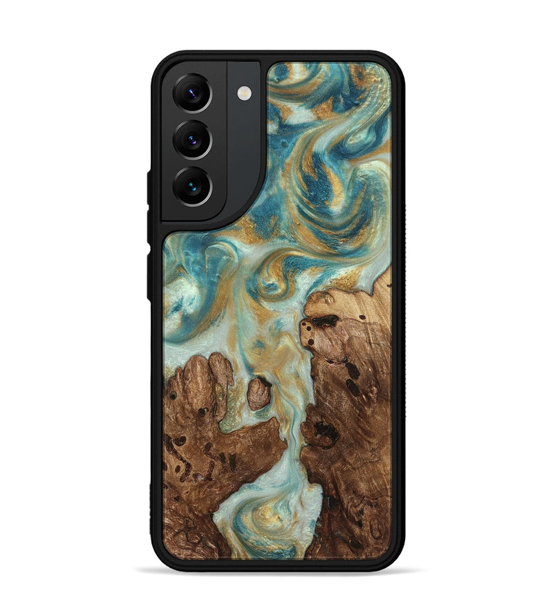 Galaxy S22 Plus Wood Phone Case - Admiral (Teal & Gold, 824260)