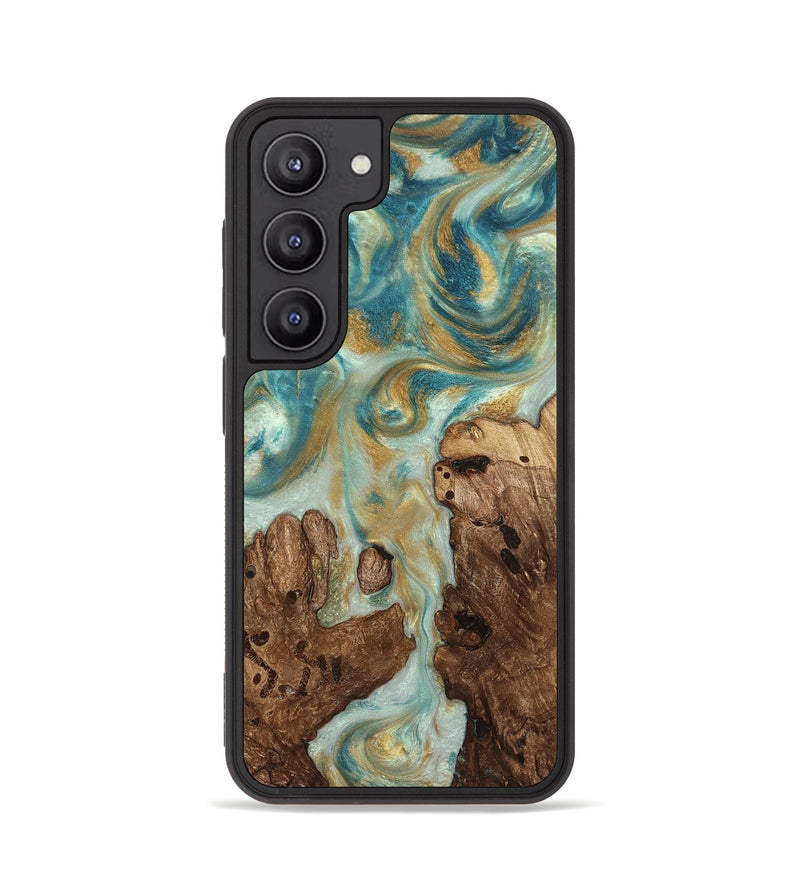 Galaxy S23 Wood Phone Case - Admiral (Teal & Gold, 824260)
