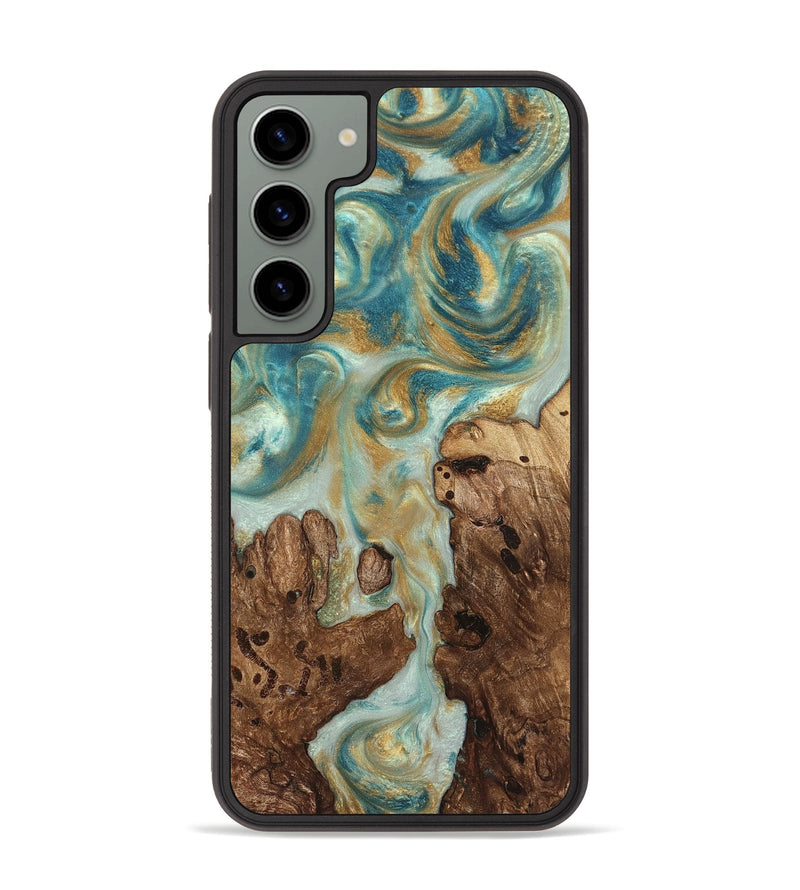 Galaxy S23 Plus Wood Phone Case - Admiral (Teal & Gold, 824260)