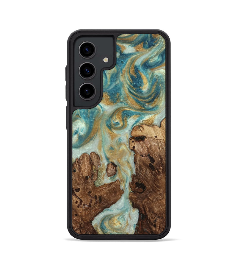 Galaxy S24 Wood Phone Case - Admiral (Teal & Gold, 824260)