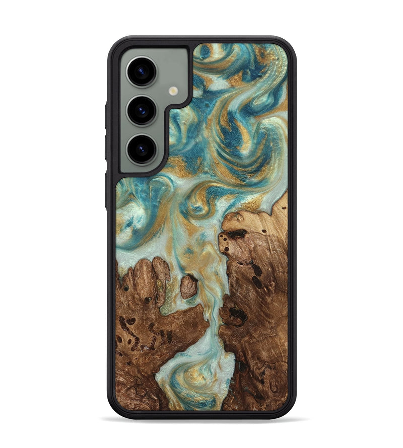 Galaxy S24 Plus Wood Phone Case - Admiral (Teal & Gold, 824260)