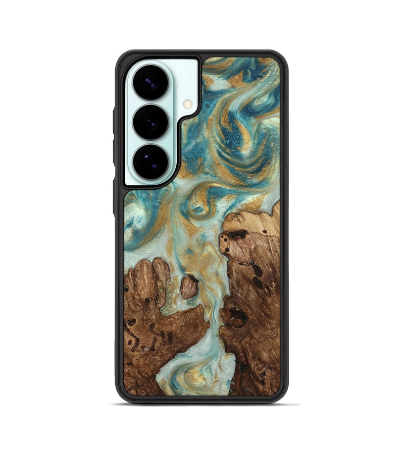 Galaxy S26 Wood Phone Case - Admiral (Teal & Gold, 824260)