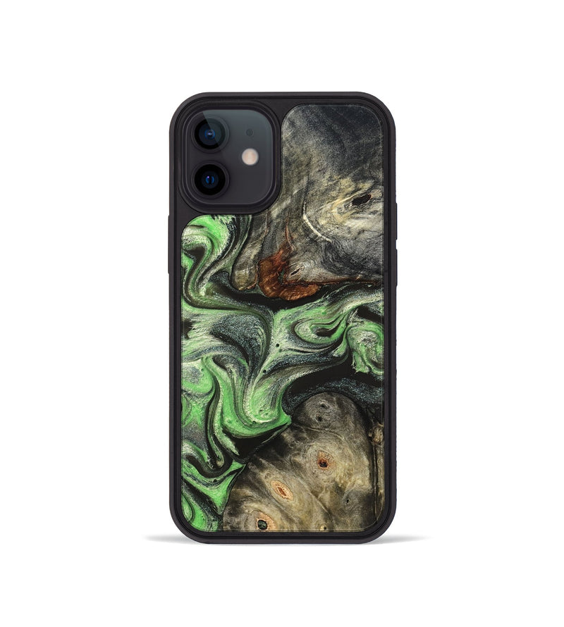iPhone 12 mini Wood Phone Case - Korbin (Green, 824264)