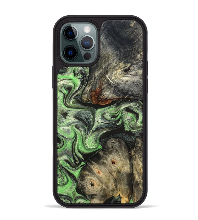 iPhone 12 Pro Max Wood Phone Case - Korbin (Green, 824264)