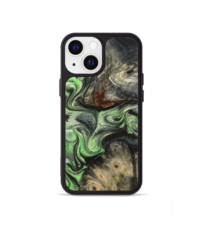 iPhone 13 mini Wood Phone Case - Korbin (Green, 824264)