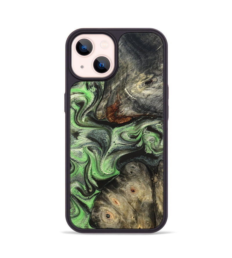 iPhone 14 Wood Phone Case - Korbin (Green, 824264)